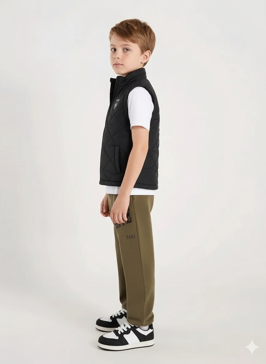 Boys Lightweight Puffer Jacket with Embroidered