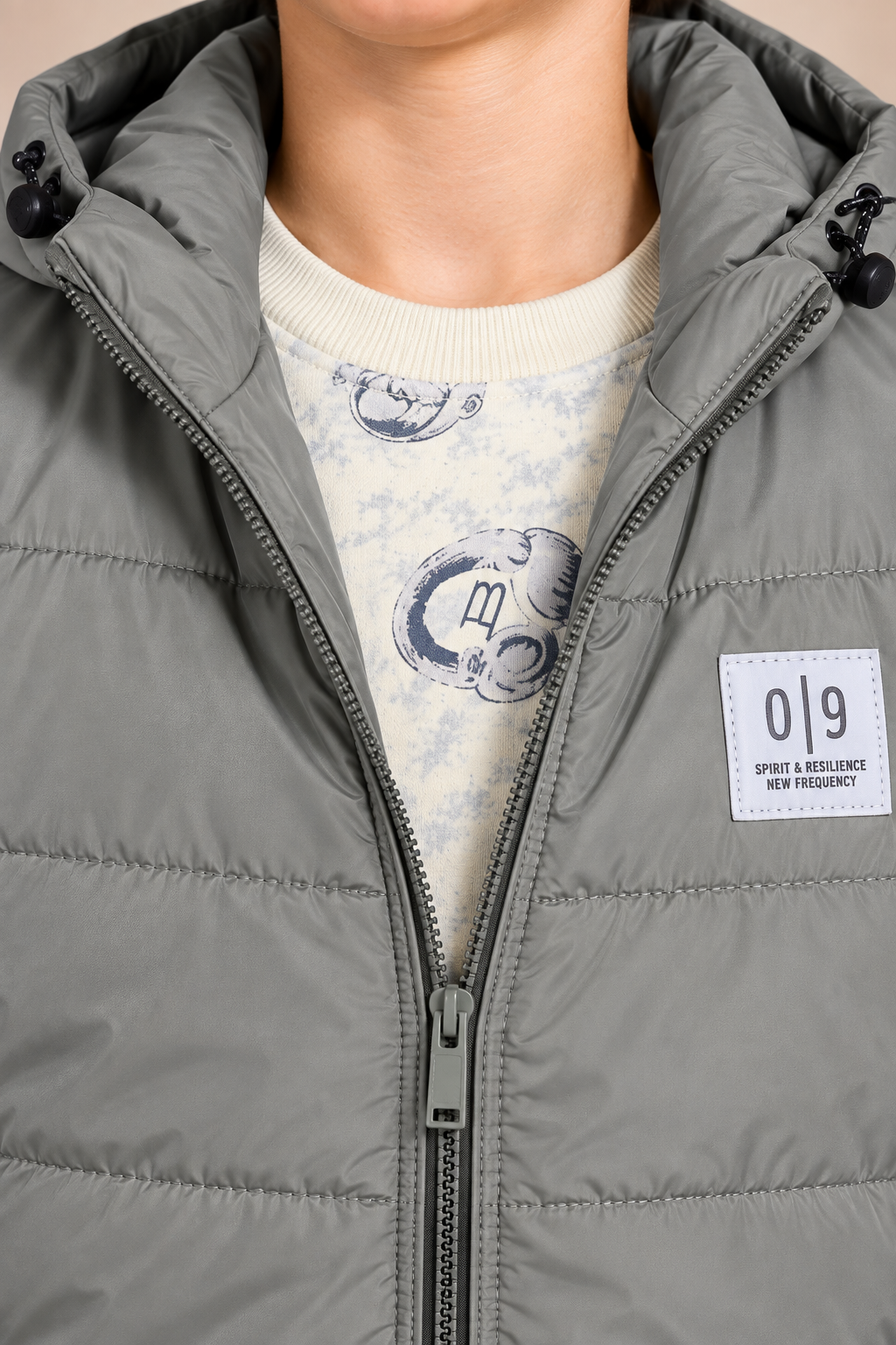 Junior Boys Woven Puffer Jacket – Regular Fit Hooded Full-Zip Quilted Winter Jacket