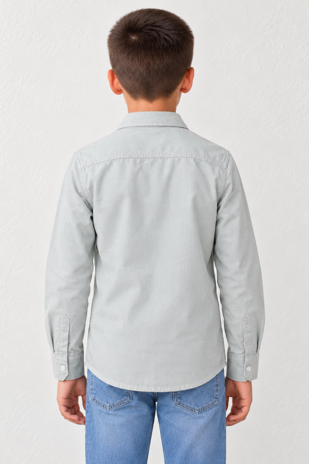 Junior Boy Oxford Full Sleeve Shirt | Premium Cotton Oxford Fern Casual Shirt for Boys