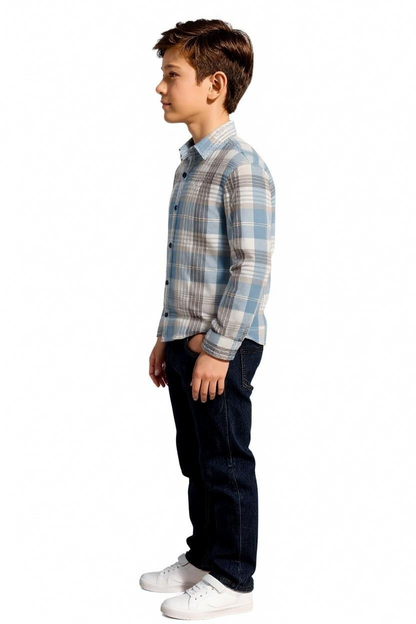 Boys Checked Casual Shirt