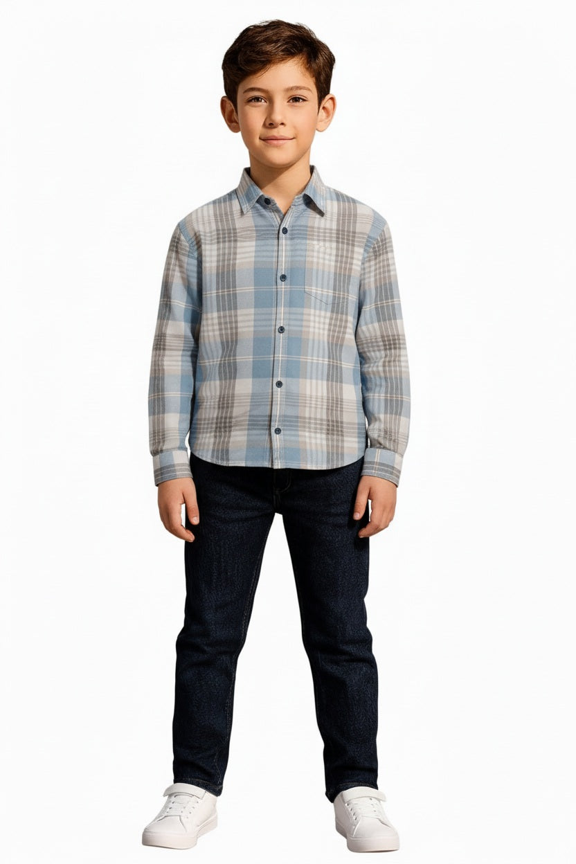 Boys Checked Casual Shirt