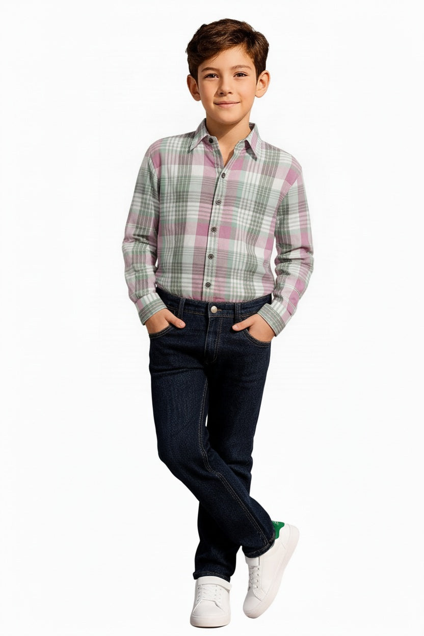 Boys Checked Casual Shirt