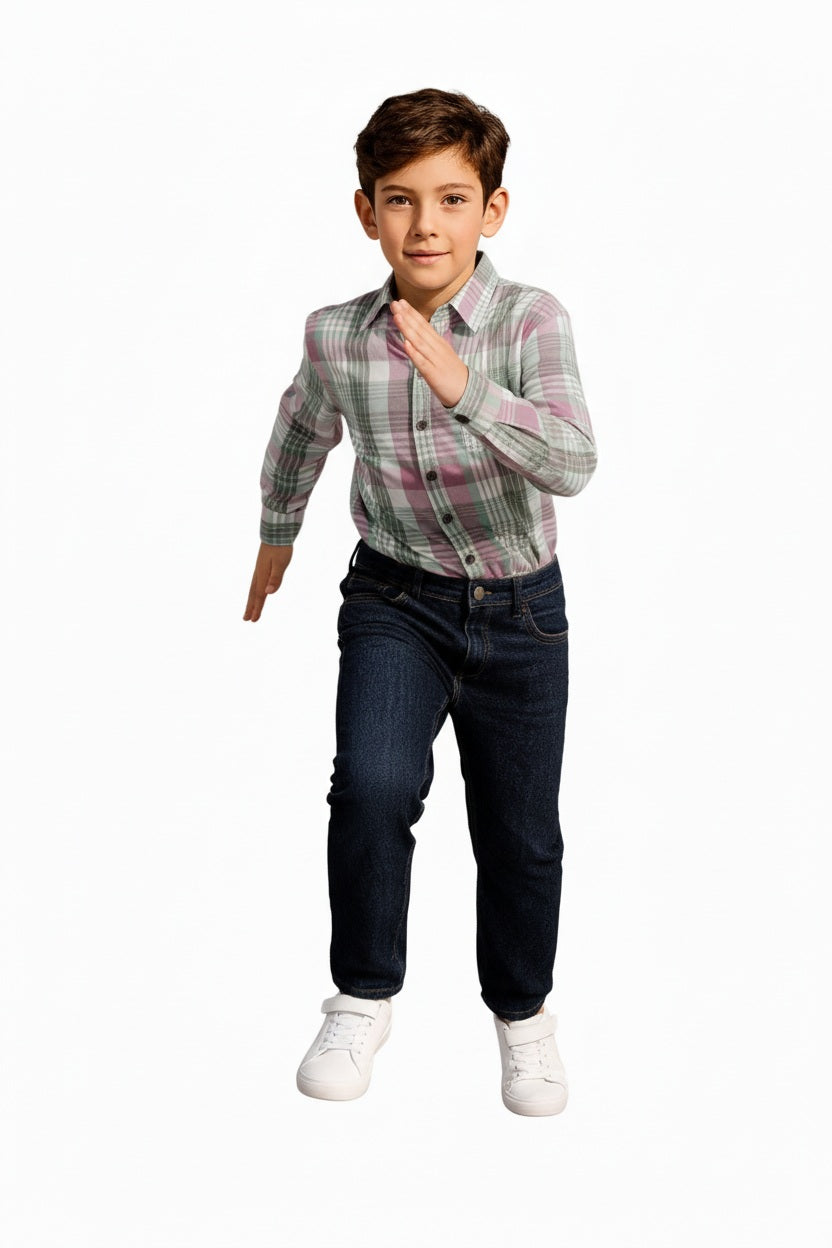 Boys Checked Casual Shirt