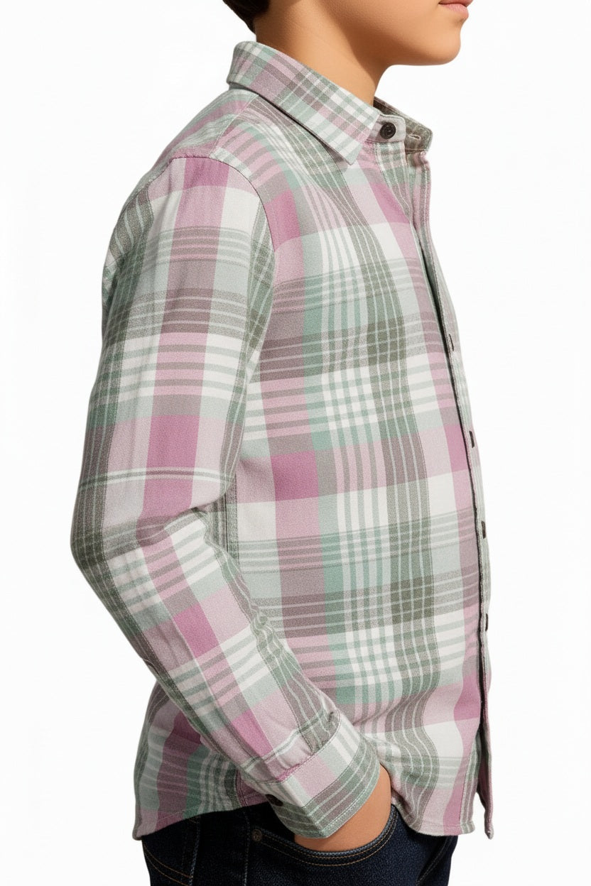 Boys Checked Casual Shirt