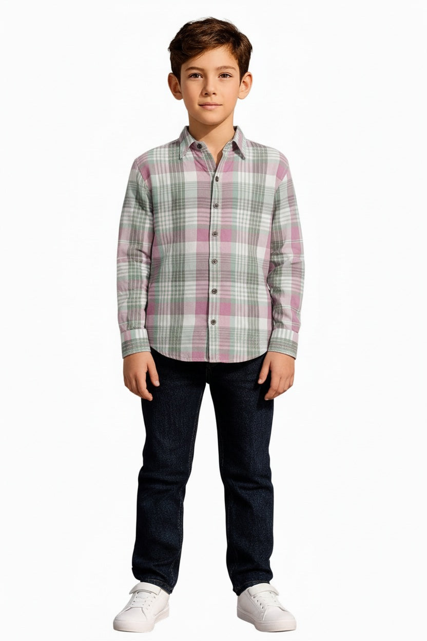 Boys Checked Casual Shirt