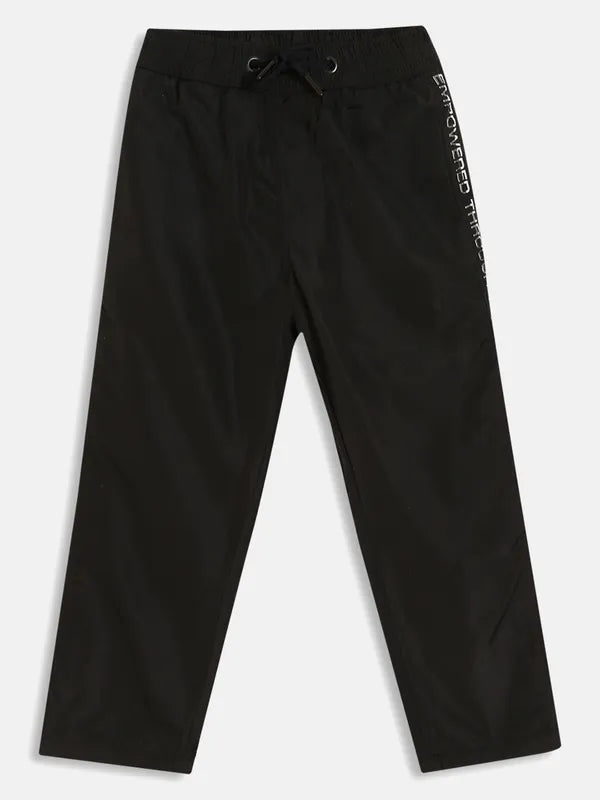 Boys Solid Cotton Track Pants