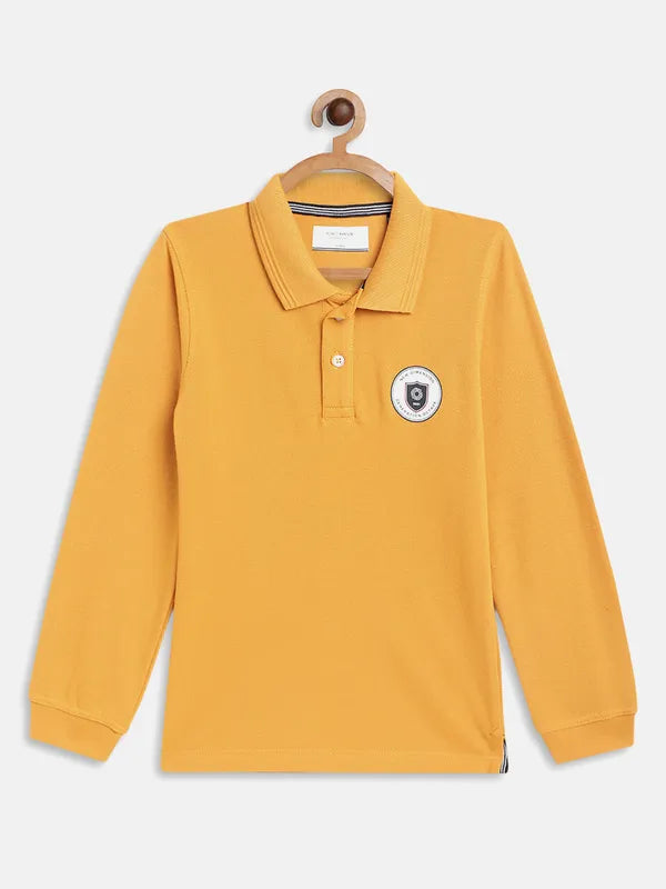 Boys Polo Collar Applique T-Shirt