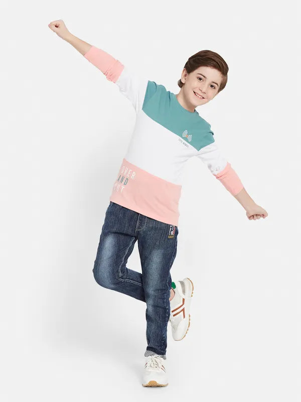 Octave Boys Colourblocked Cotton T-Shirt