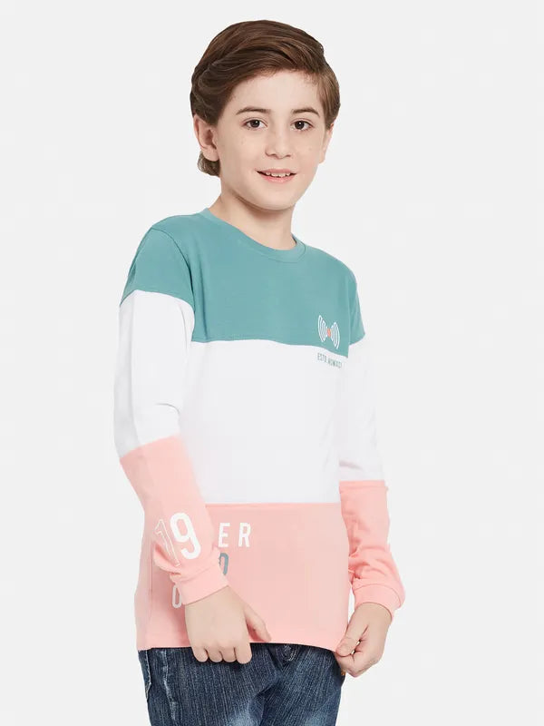 Octave Boys Colourblocked Cotton T-Shirt