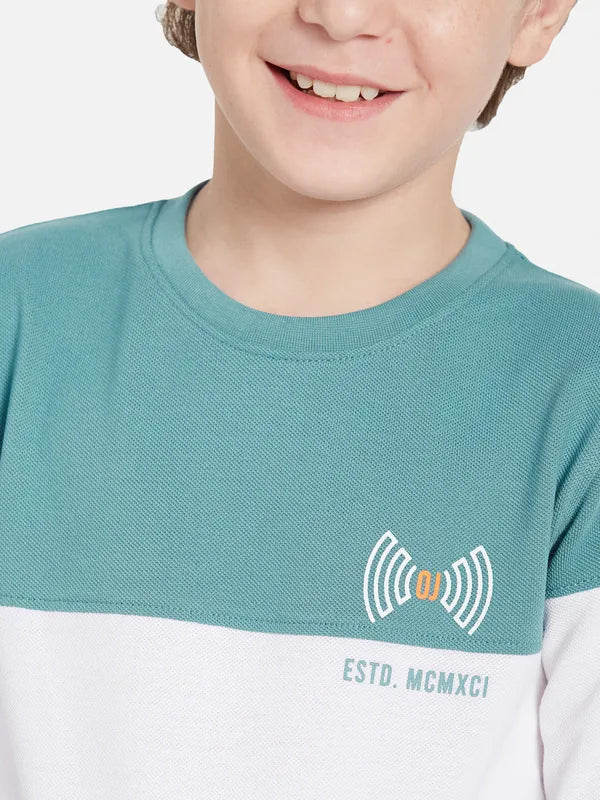 Octave Boys Colourblocked Cotton T-Shirt