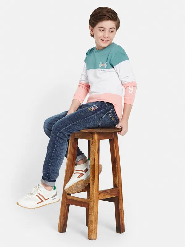 Octave Boys Colourblocked Cotton T-Shirt