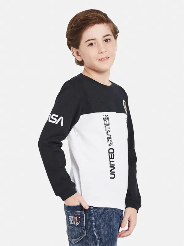 Octave Boys Colourblocked Cotton T-Shirt