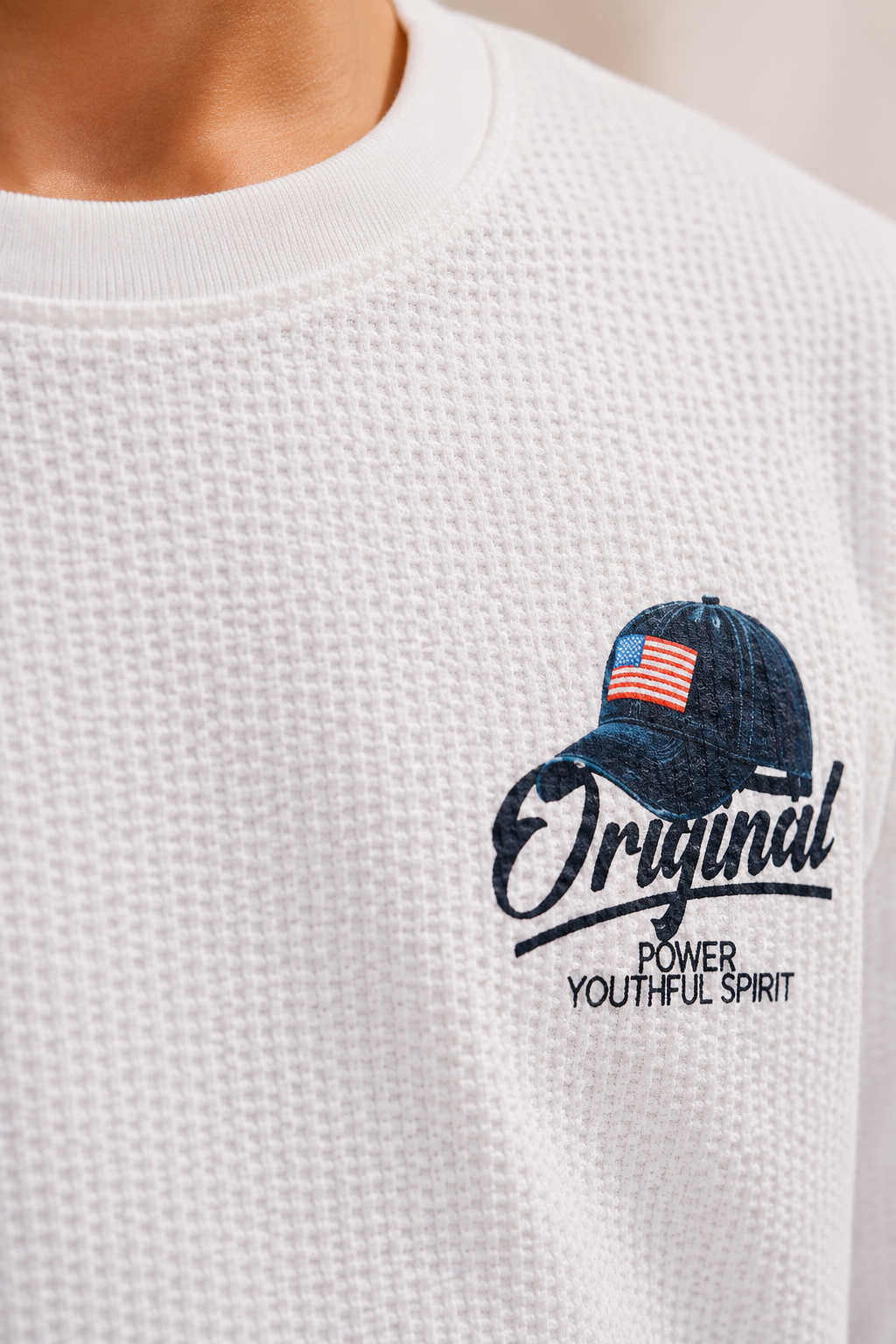 Junior Boys Cyber Orange Cotton Blend Full Sleeve Pre-Winter T-Shirt – Regular Fit Graphic Round Neck Tee