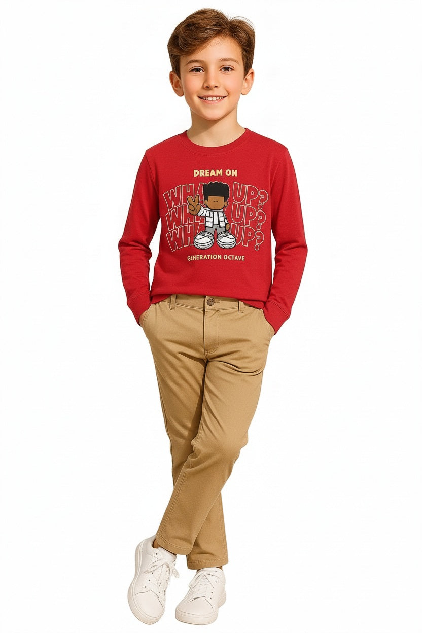 Boys  Cotton Round Neck Tshirts