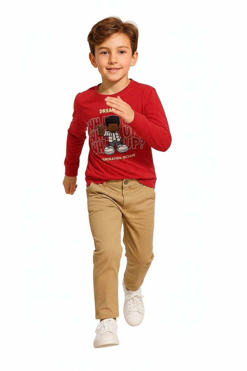 Boys  Cotton Round Neck Tshirts