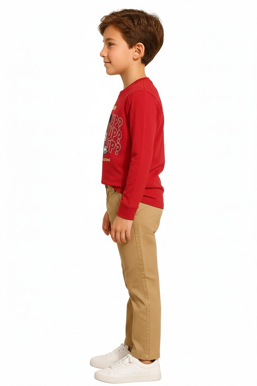 Boys  Cotton Round Neck Tshirts