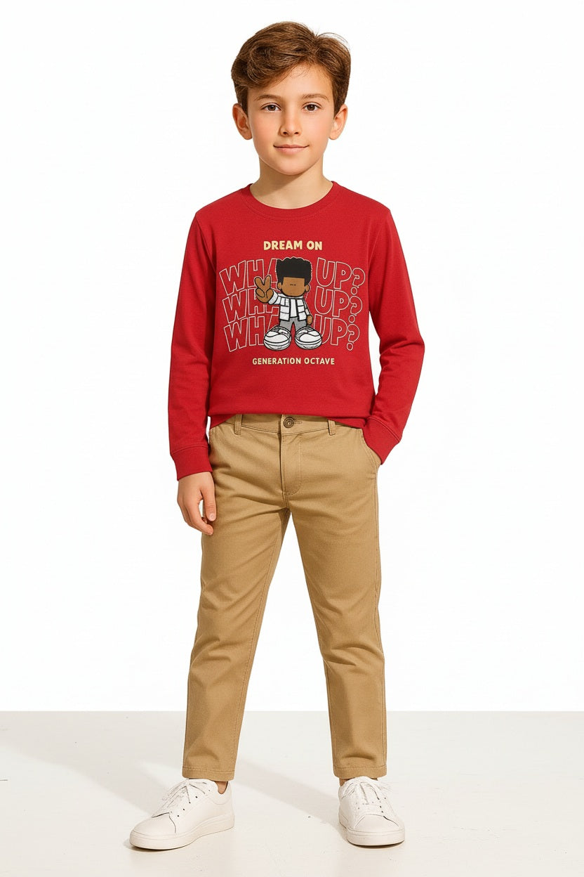 Boys  Cotton Round Neck Tshirts