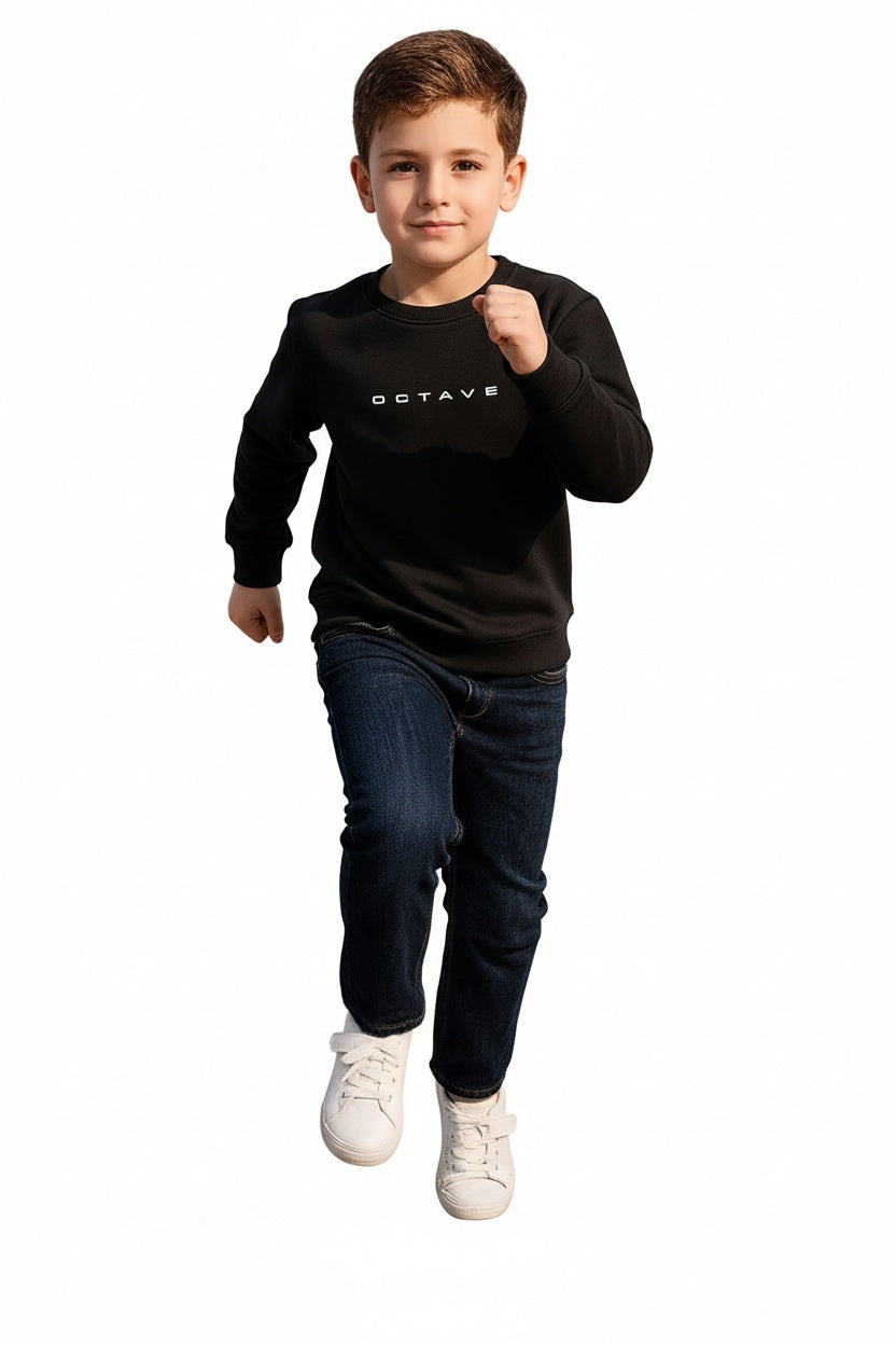 Boys Round Neck Graphic Print  Sweatshirt