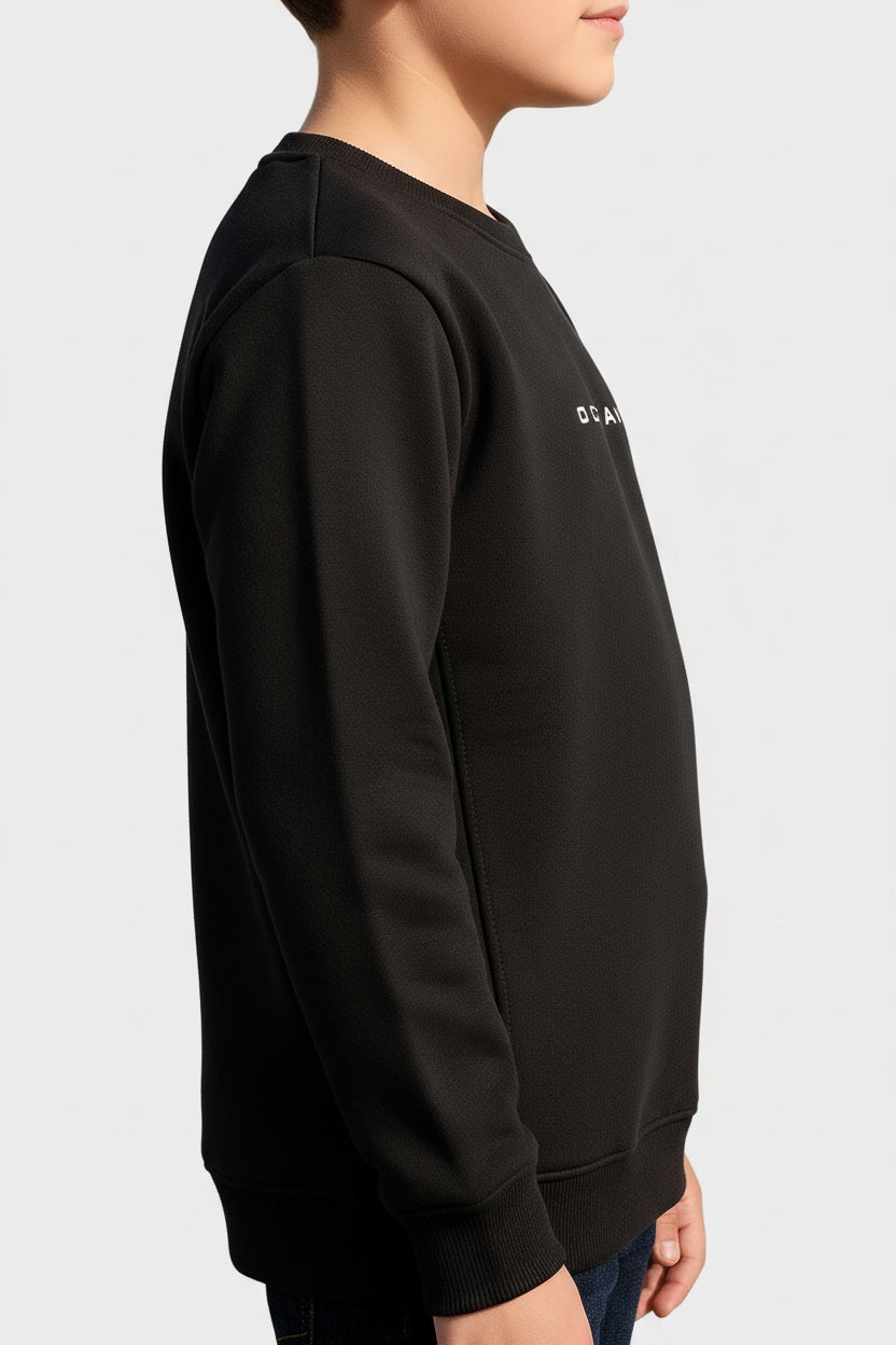 Boys Round Neck Graphic Print  Sweatshirt