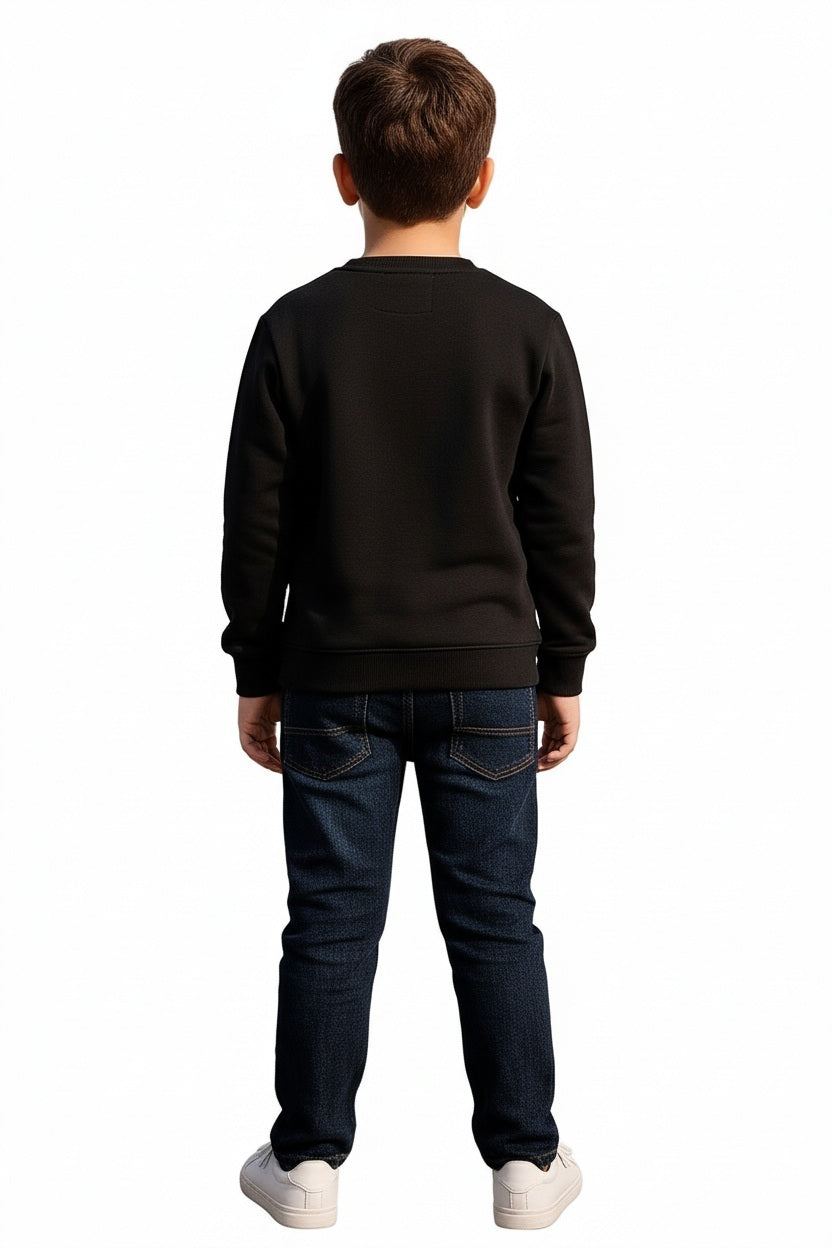 Boys Round Neck Graphic Print  Sweatshirt