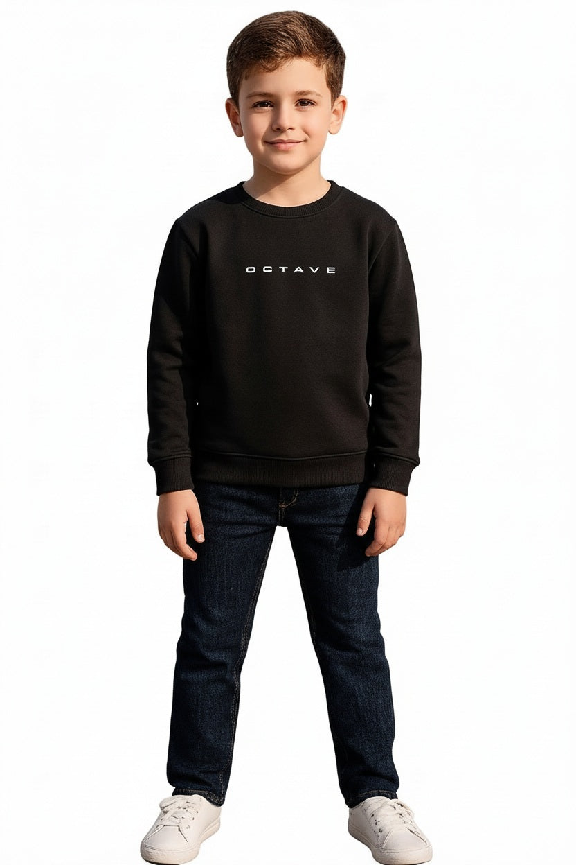 Boys Round Neck Graphic Print  Sweatshirt