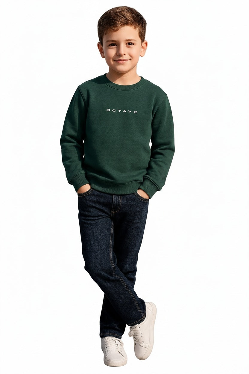 Boys Round Neck Graphic Print  Sweatshirt