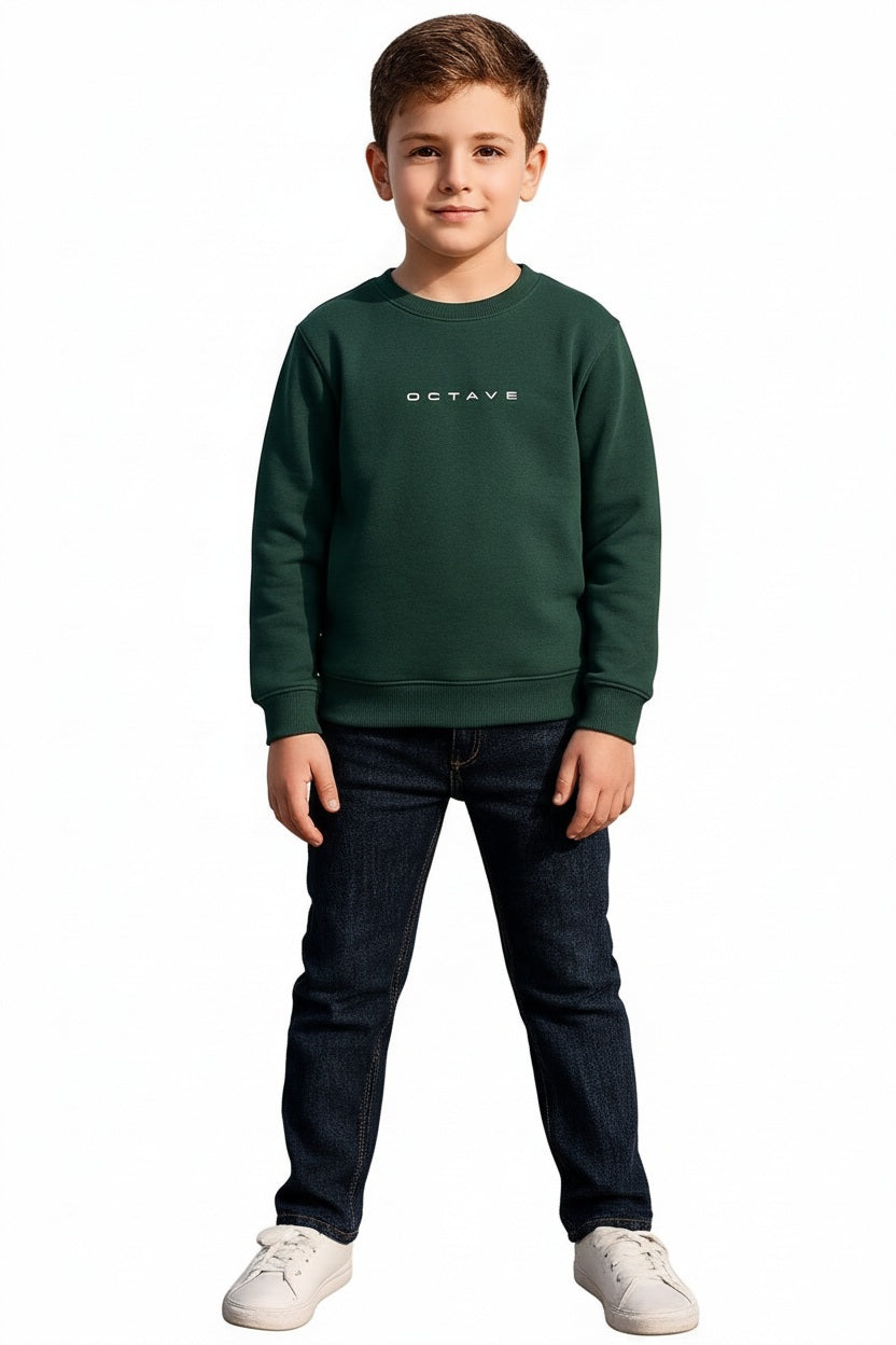 Boys Round Neck Graphic Print  Sweatshirt