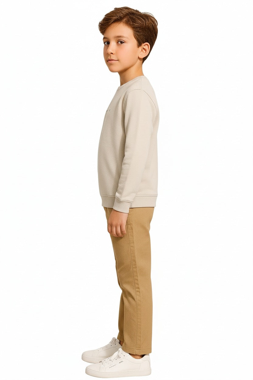 Boys Round Neck Graphic Print  Sweatshirt