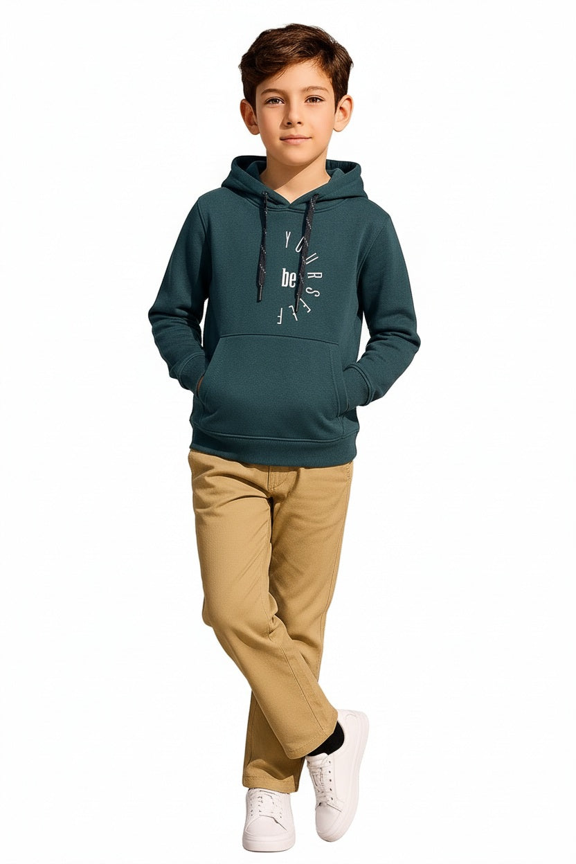 Boys Printed Hooded Sweatshirt