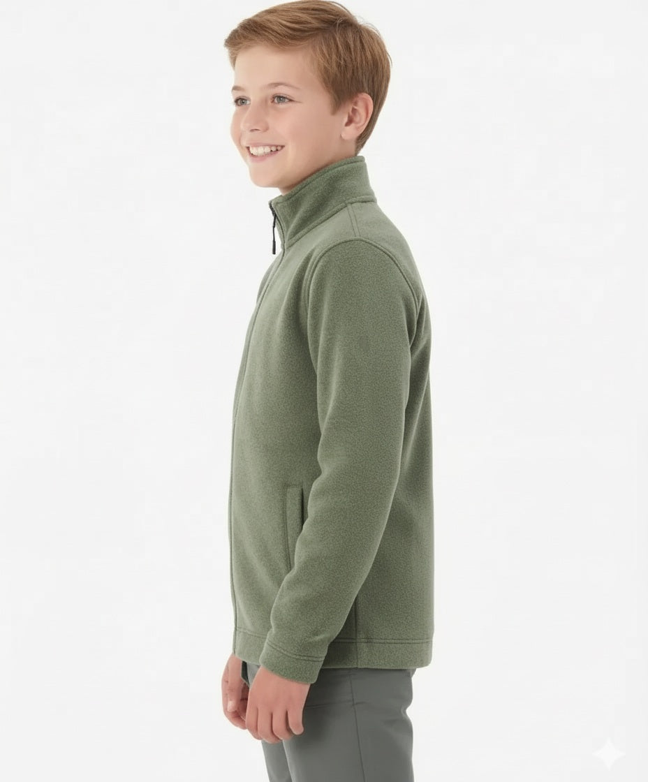 Boy Solid Mandarin Neck Sweatshirt