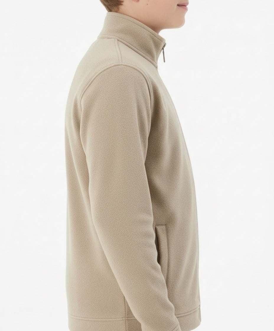 Boy Solid Mandarin Neck Sweatshirt