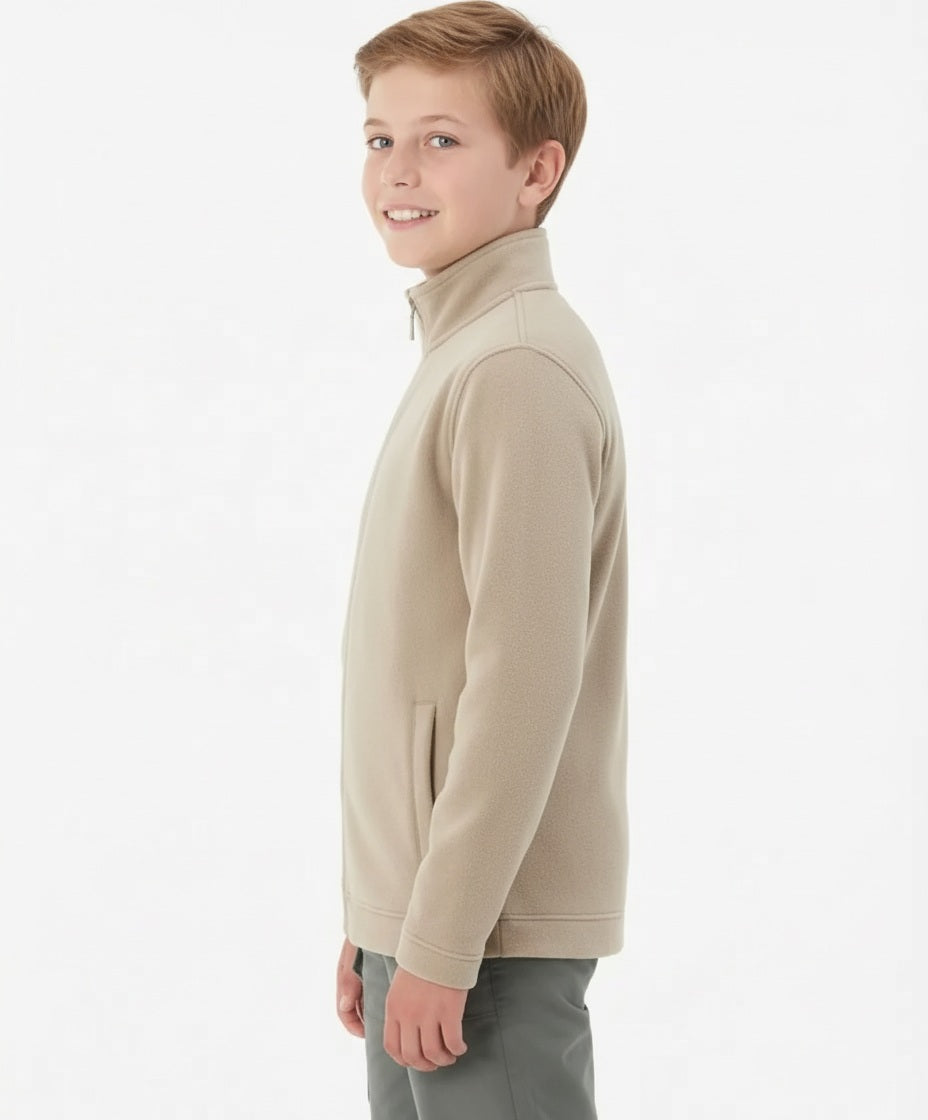 Boy Solid Mandarin Neck Sweatshirt