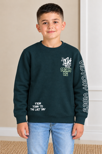 Junior Boy Knitted Brushed Cotton Pacific Sweatshirt with 
