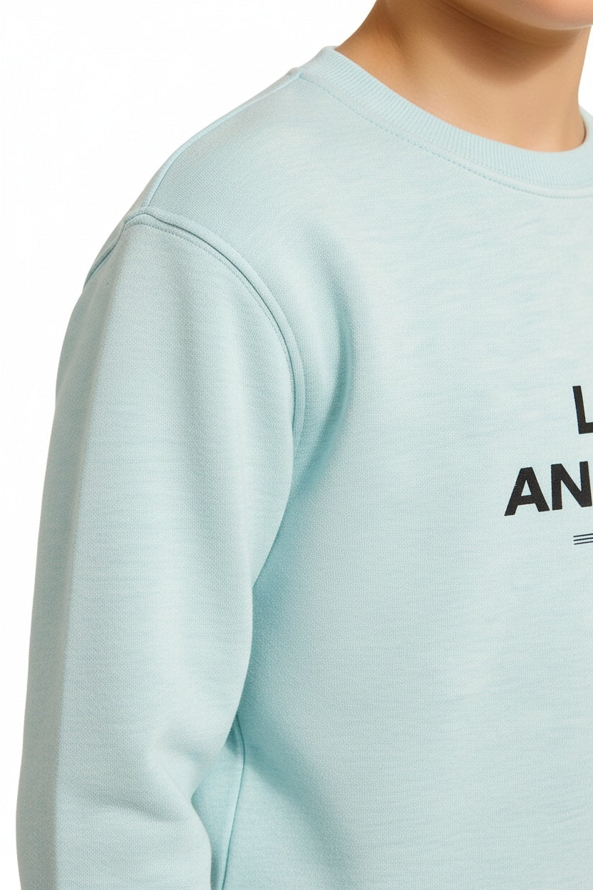 Boys Round Neck Graphic Print  Sweatshirt