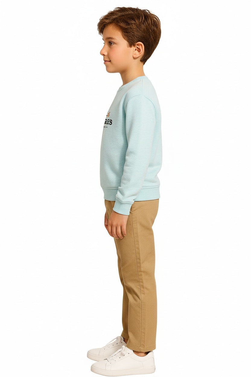 Boys Round Neck Graphic Print  Sweatshirt