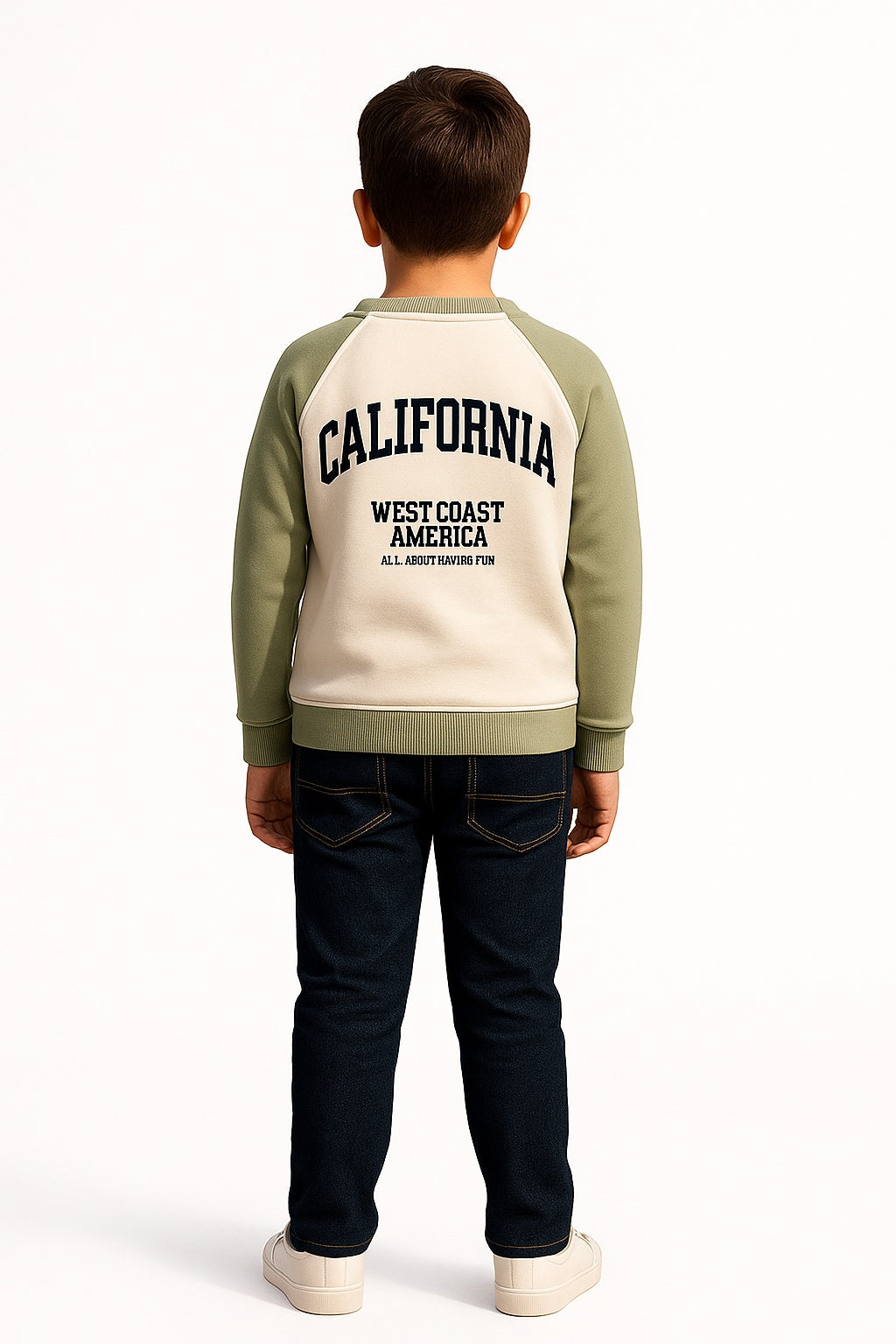 Boys Round Neck Graphic Print  Sweatshirt