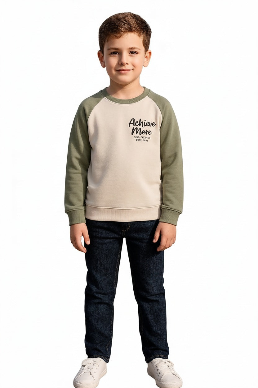 Boys Round Neck Graphic Print  Sweatshirt