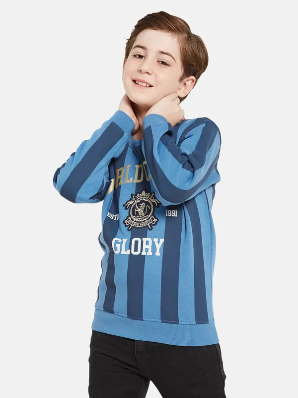 Octave Boys Blue Printed Sweatshirt