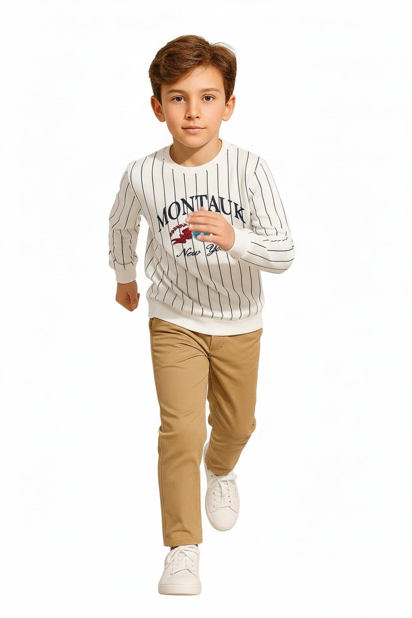 Boys Striped Sweatshirt