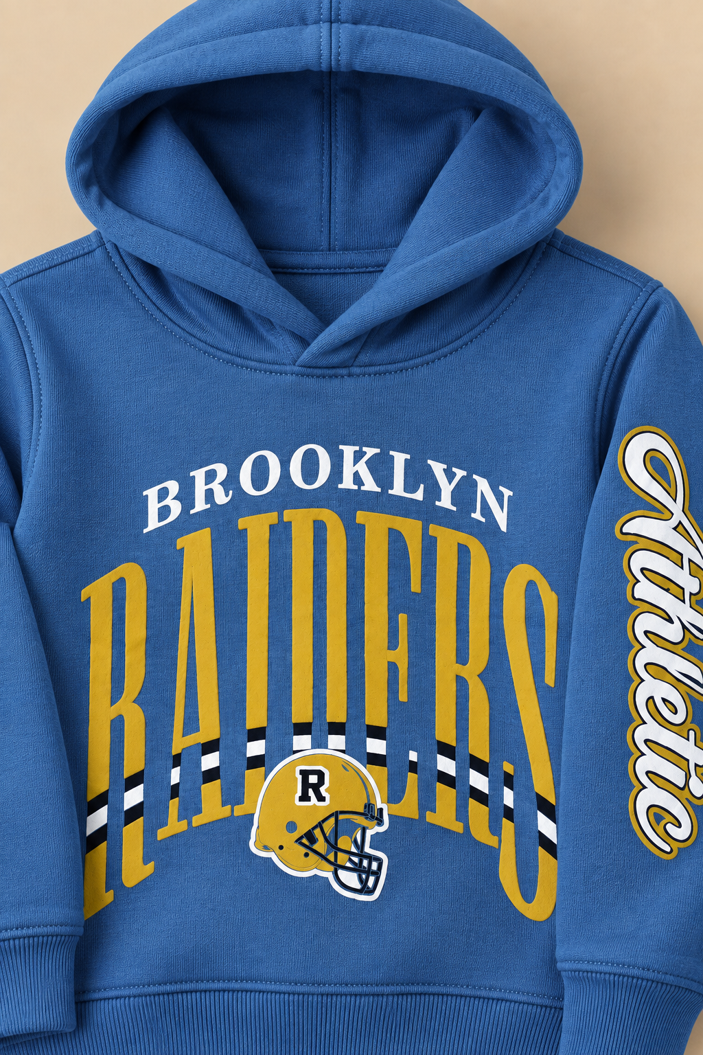 Junior Boys Regular Fit Graphic Hoodie Sweatshirt - High Tide Blue