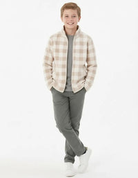 Boy Solid Mandarin Neck Sweatshirt