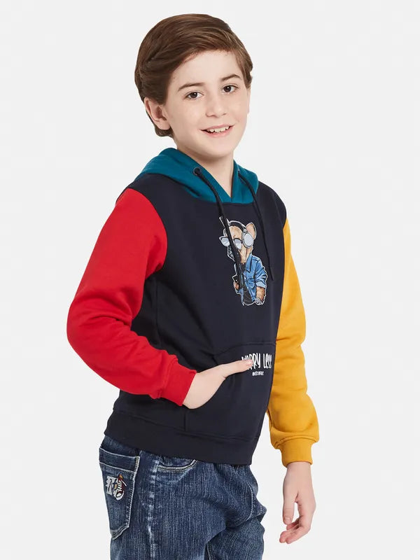 Octave Boys Colourblocked Hooded Sweatshirt