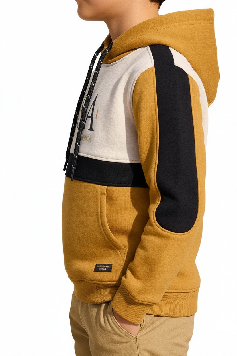 Boys Colourblocked Hooded Sweatshirt
