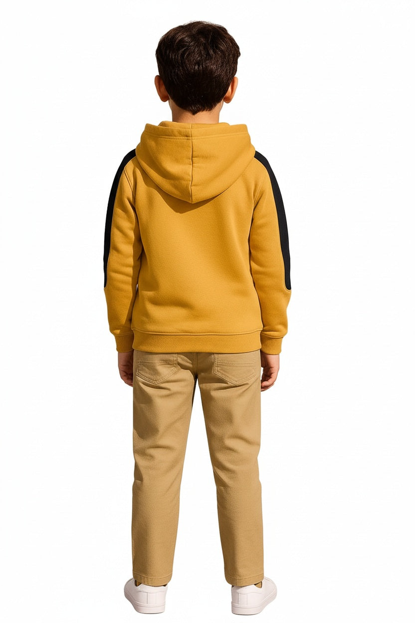 Boys Colourblocked Hooded Sweatshirt