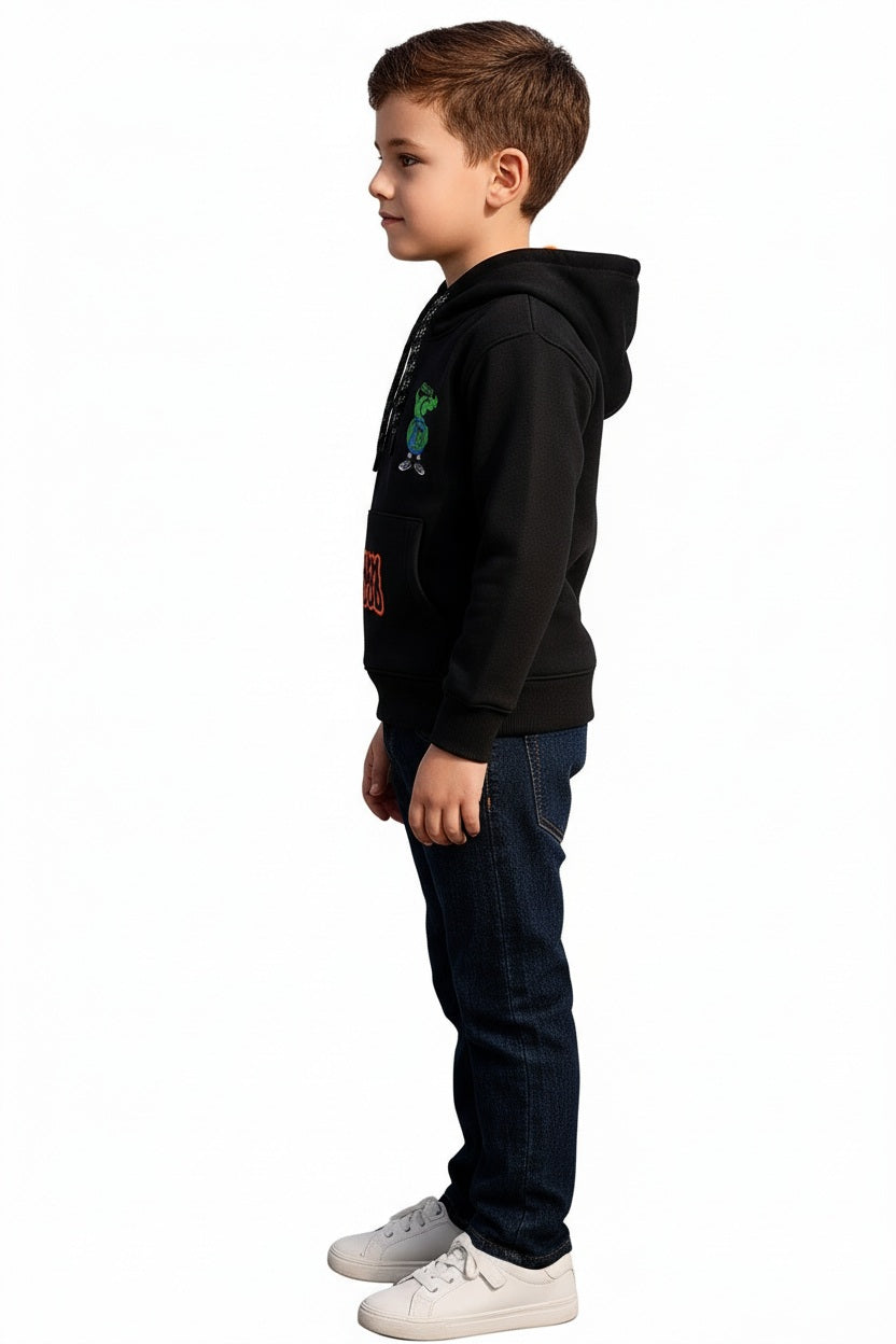 Boys Printed Hooded Sweatshirt