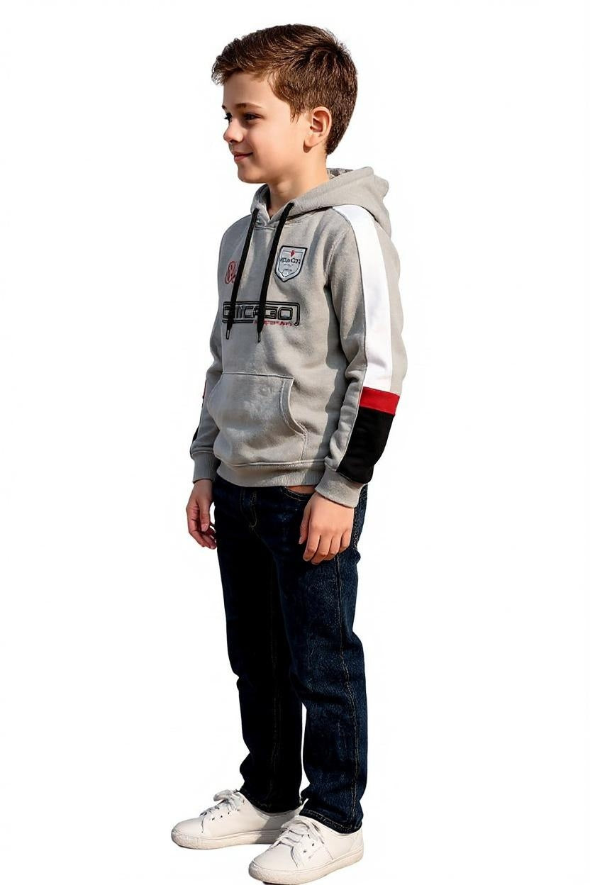 Boys Printed Hooded Sweatshirt