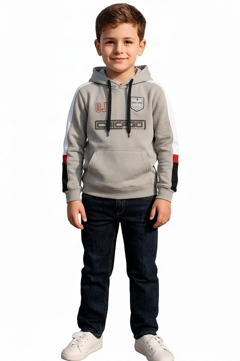 Boys Printed Hooded Sweatshirt