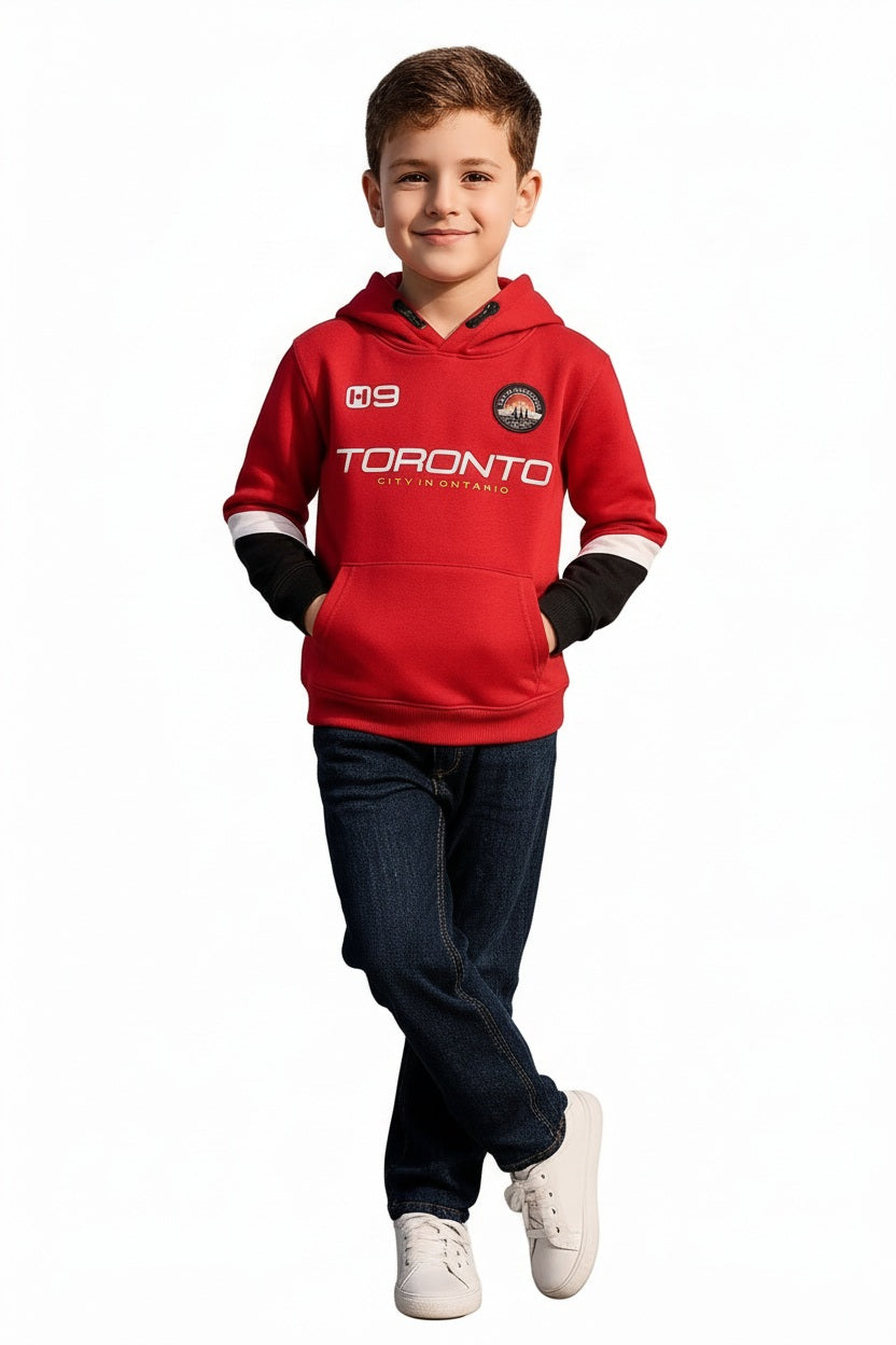 Boys Printed Hooded Sweatshirt