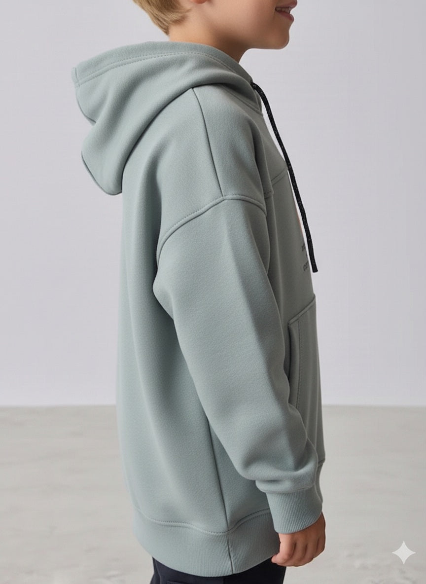 Boys Printed Hooded Sweatshirt