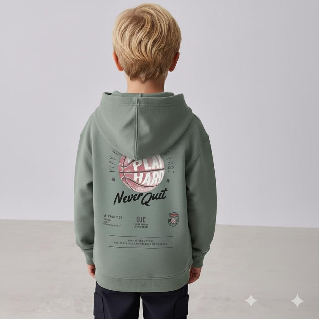 Boys Printed Hooded Sweatshirt